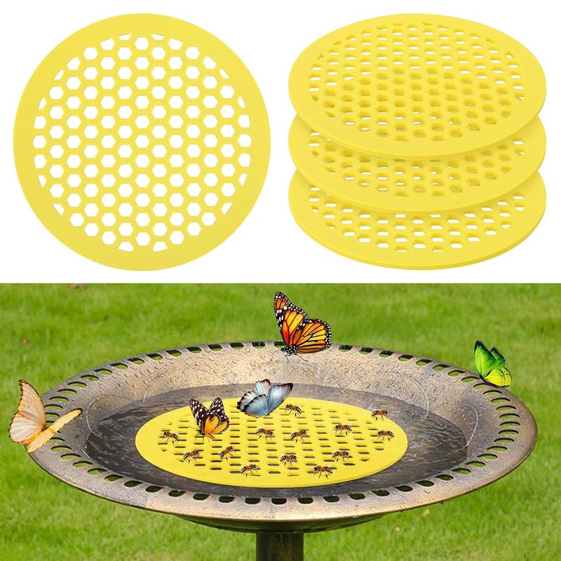 DECOHS 4 Pack Floating Bee Island- 7.87 Inch EVA Foam Floating Bee Watering Station- Butterfly Bee Waterer for Feeding, Bee Bath, Outdoor Garden Decor - Image 1